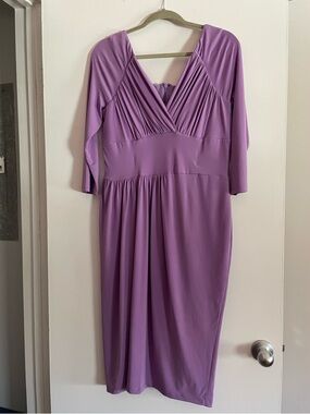 Vixen by Micheline Pitt Lavender Midi Dress